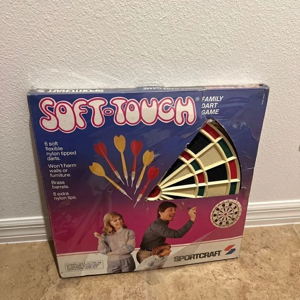 Vintage Sportcraft SOFT TOUCH Family Dart Game New